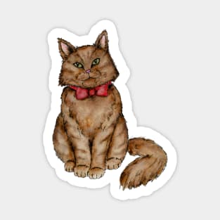 Cat with bow tie Sticker